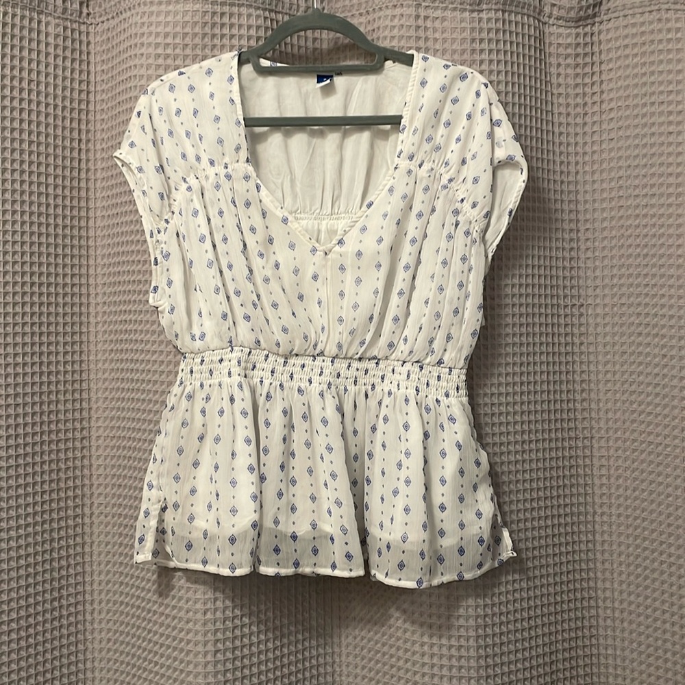 Boho white blouse